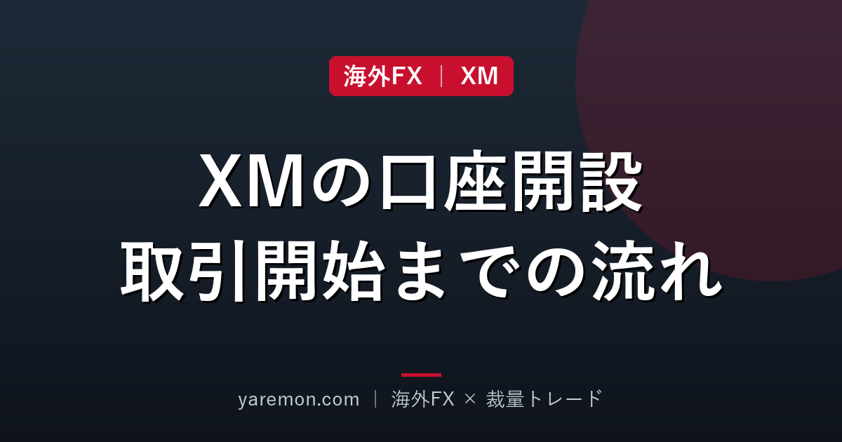 XMの口座開設から取引開始までの流れを画像でやさしく解説